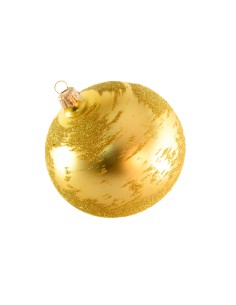 Bombka szklana 10cm, złota planetka na złoty lakier
