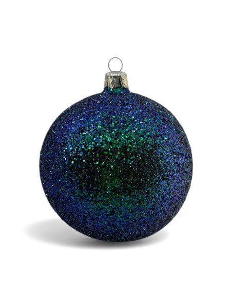 Bombka szklana 10cm , brokat kameleon