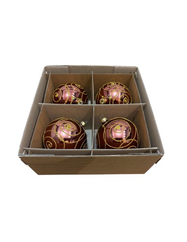 Zestaw bombki szklane 10cm - 4 sztuki...