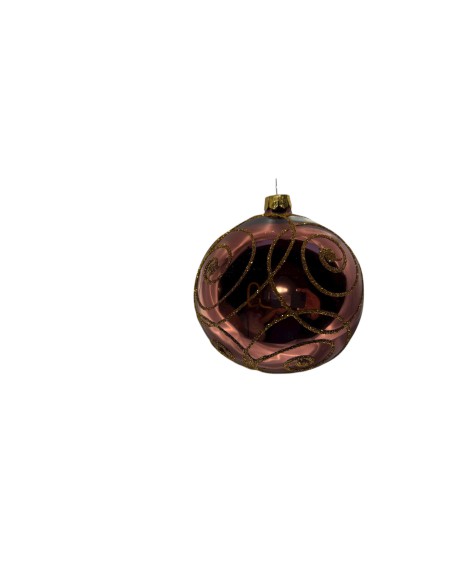 Zestaw bombki szklane 10cm - 4 sztuki zapakowane w pudełko bez okienka (załączone ) , brąz lakier - złoty ślimak