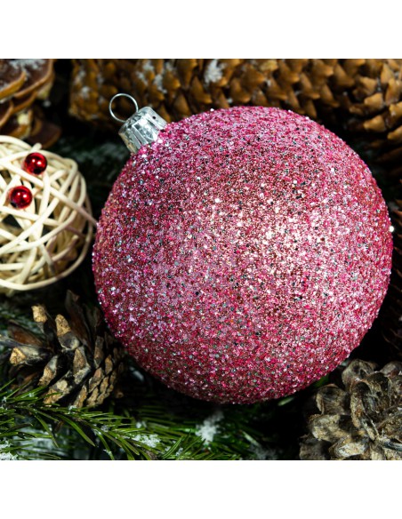 Zestaw bombki szklane 10cm - 4 sztuki zapakowane w pudełko bez okienka (załączone ) , pudrowy róż