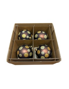 Zestaw bombki szklane 10cm - 4 sztuki zapakowane w...