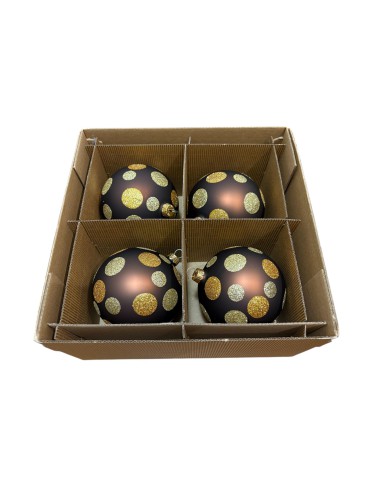 Zestaw bombki szklane 10cm - 4 sztuki...