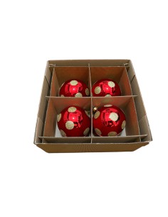 Zestaw bombki szklane 10cm - 4 sztuki zapakowane w...