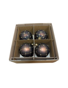 Zestaw bombki szklane 10cm - 4 sztuki zapakowane w...