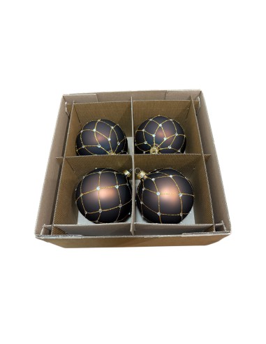 Zestaw bombki szklane 10cm - 4 sztuki...