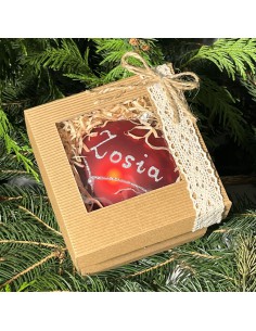 Zestaw prezentowy jednosztukowy - Bombka szklana z...